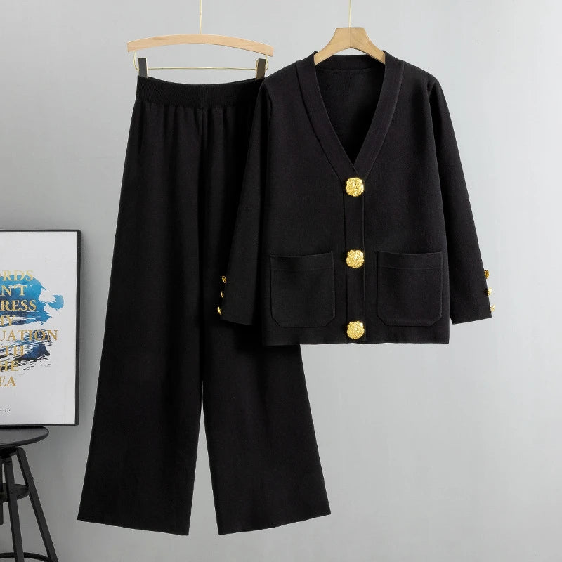 Cardigan tricoté femme avec boucle métallique et coupe casual taille unique