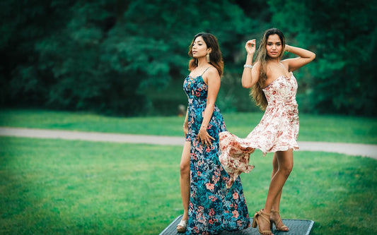 Femme portant une robe élégante d’été, style moderne et raffiné